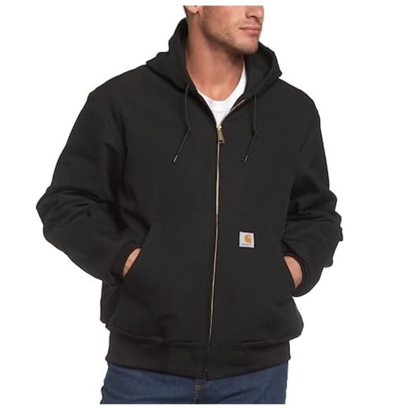 NWoT Carhartt Men Thermal Lined Duck Active Jacket J131 Black Size LT $200 HH133